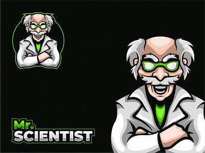 Mr. SCIENTIST brand branding chemical design graphic design illustration logo ui vector