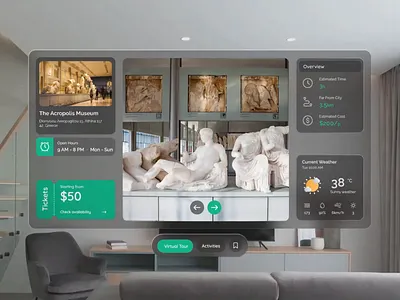 AR Museum App 3d view animation apple ar design expo galaxy gitexdubai gitexglobal graphic design illustration job landing page meta museum qr code statue ticket booking ui vision pro