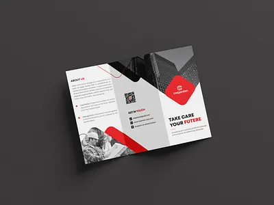 Tri-fold Brochure Design 3 page tirfold banner best design brifold design brochure catalog clean design coqanion corporate bifold design design agency leaflet logo marketing minimal brochure minimal flyer modern print design trifold