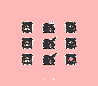 black pig black pig branding graphic design logo motion graphics 平面设计，动态图形，徽标，品牌，黑猪