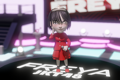 FREYA JKT48 3D CHARACTER 3d animation design graphic design illustration