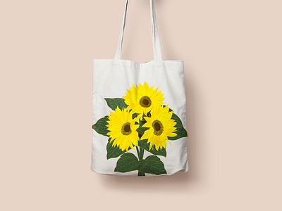 bag_sunflowers branding design bag sunflowers graphic design identity illustration vector