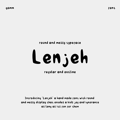 Lenjeh font art art style custom font design font typography