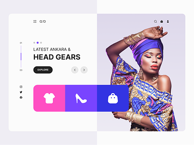 Fashion Landing Page ankara bag beautiful clean cloth colorful website fashion fashion landing page fashion website illustration landing page landingpage minimal shoe ui ui design uiux ux design webpage website