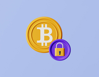 Bitcoin Security 👇🏽 blender 3d