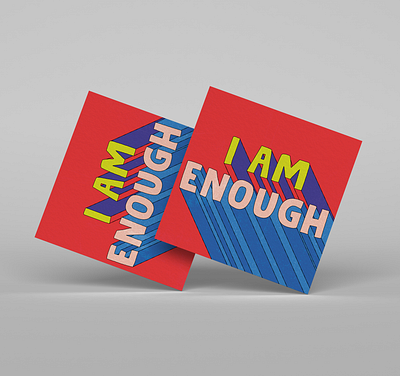 I am enough : Affirmation card affirmation affirmationcard art artwork card creative dailyaffirmation design designer font graphicdesign graphics illustration lawofattraction manifest positive type typeface typography