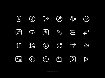 Iconly Pro, New Arrow icons! arrow design down figma icon icondesign iconly pro iconography iconpack icons iconset left right ui up