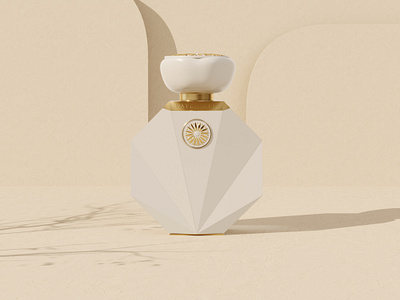 Shell Perfume Design 3d bottle branding design packaging perfume product render