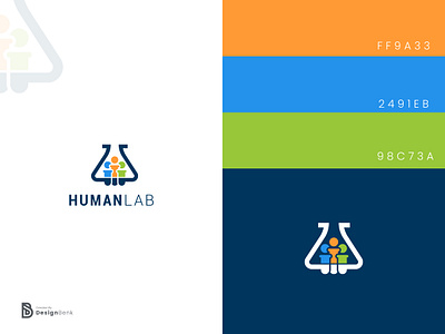 HUMAN LAB Logo design graphic design human logo icon lab logo logo logo make logo mark science logo technology logo vector