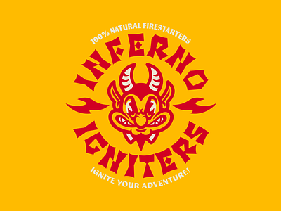 Inferno Igniters - Badge Design badge branding characterdesign design devil emblem graphic design illustration logo logodesign mascot mascotdesign mascotlogo