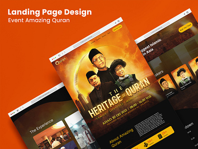 Landing Page Design UI/UX app design graphic design islamic event landing page ui ux