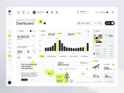 Health Monitoring Dashboard ai chatbot appointment clean clinic dashboard design doctor doctor website drugs health health dashboard healthcare hospital medical medical care medicine online service patient startup ui ux webdesign