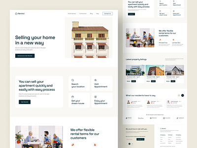 Real Estate Landing Page apartment buy design hello dribbble home page landing page product design property real estate remind remind creative sell typography ui uiux web design