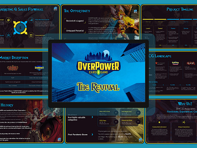 PowerPoint Design for OverPower brand branding design digital digital art game game design gaming graphic design identity branding illustration modern powerpoint powerpoint design presentation presentation design