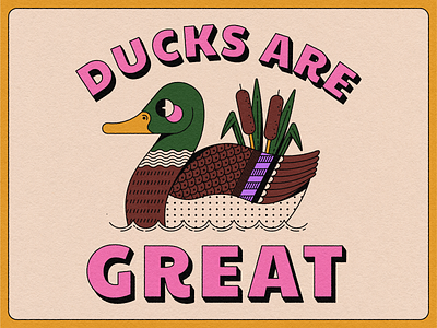 Vectober 2023 21 // Have fun bird duck illustration line art mallard duck vectober