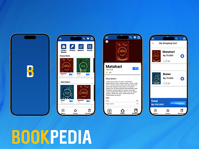 Bookpedia-UI Mobile Design BookStore App - Concept app book concept design figma graphic design mobile shopping store ui