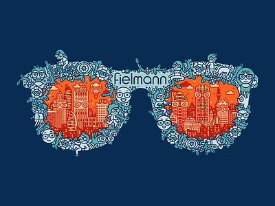 Fielmann advertising glasses graphic design illustration key visual vector