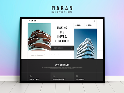 Introducing 'Makan': Your Portal to Sweet Homes buysweethome homefindingtales intuitive modern makansaga property marketplace ui website design