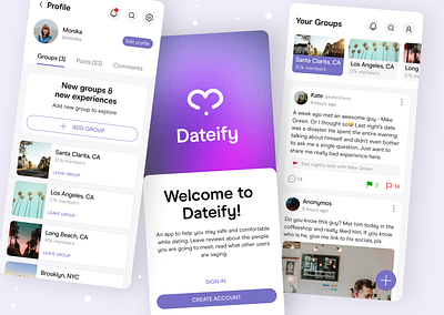 Mobile App Design app concept creative dailyui dating dating app design inspiration ios logo mobile social social app ui uitrends