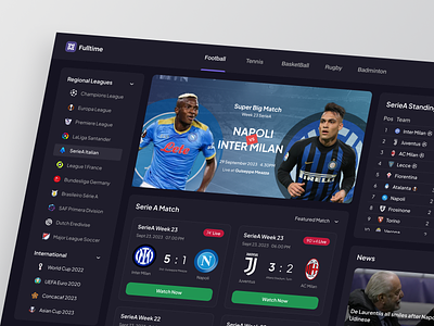 Live Score App - Football Sport dashboard football live live football live score live stream live streaming liveapp livescore match play product design scoreboard sport sports ui ux web design website
