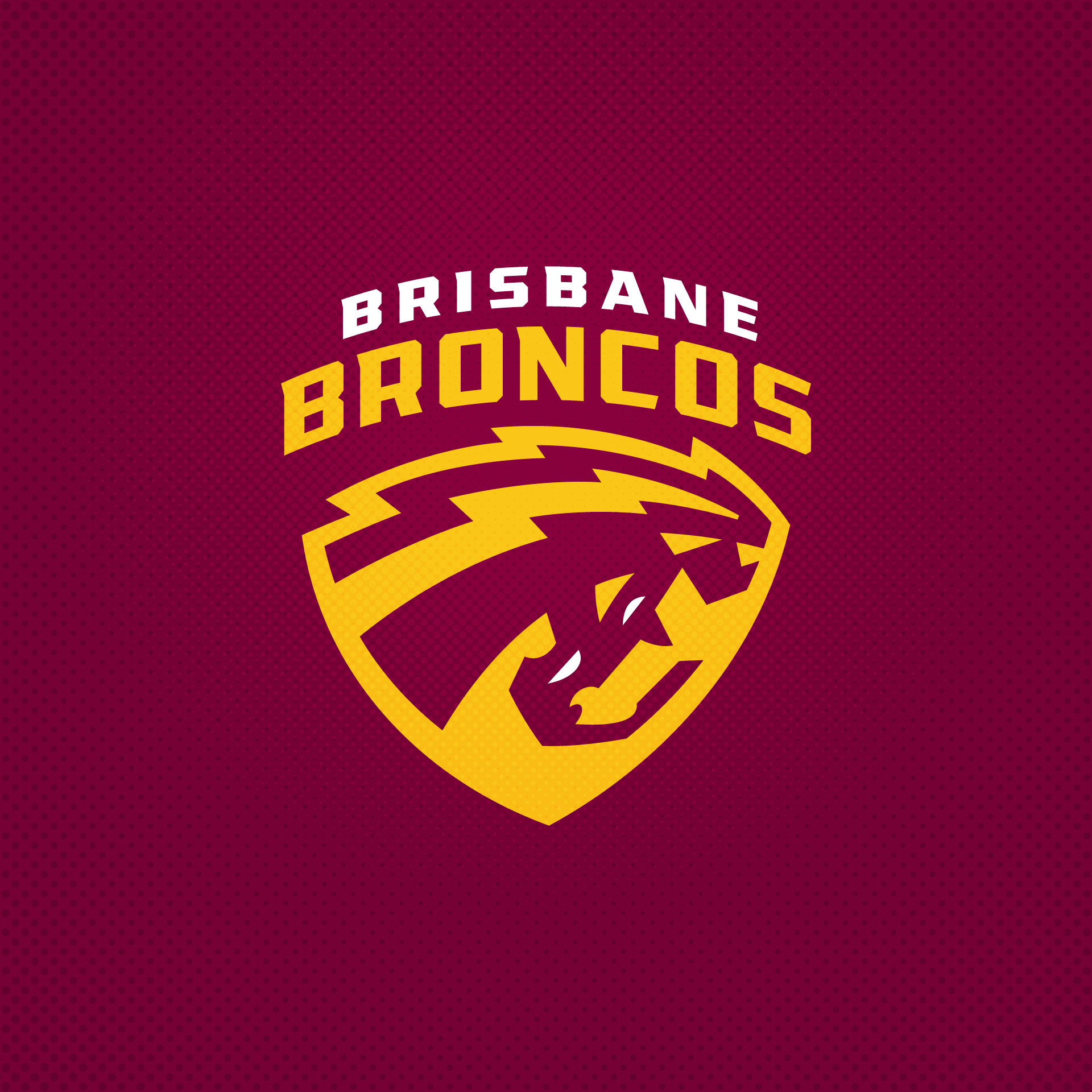 Brisbane Broncos animated animation branding brisbane broncos design football gif league logo motion graphics nrl rugby sports