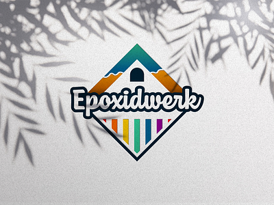 Epoxidwerk Logo Design construction logo epoxy epoxy resin logo wood logo woodworking logo