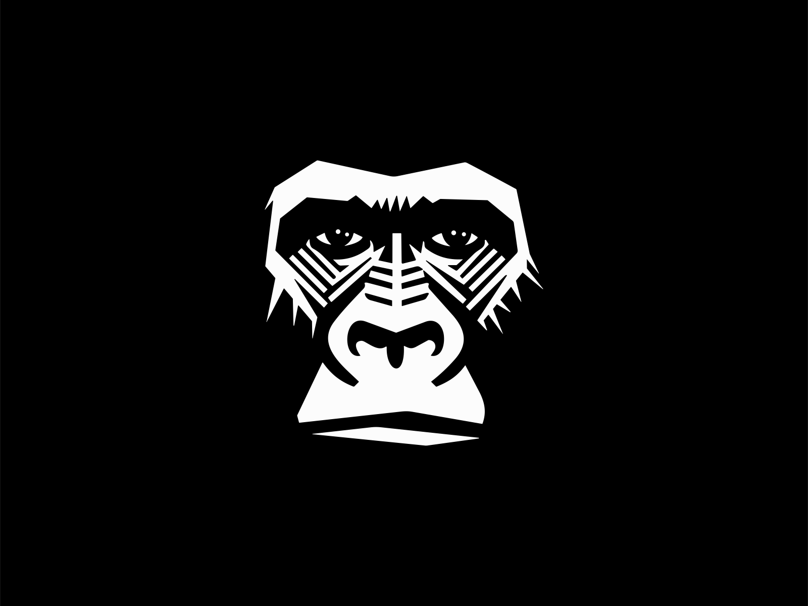 Gorilla Face Logo by Lucian Radu on Dribbble