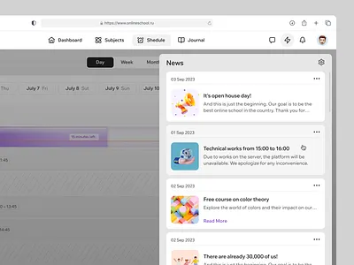 Platform News. Online school. design minimal typography ui ux web website