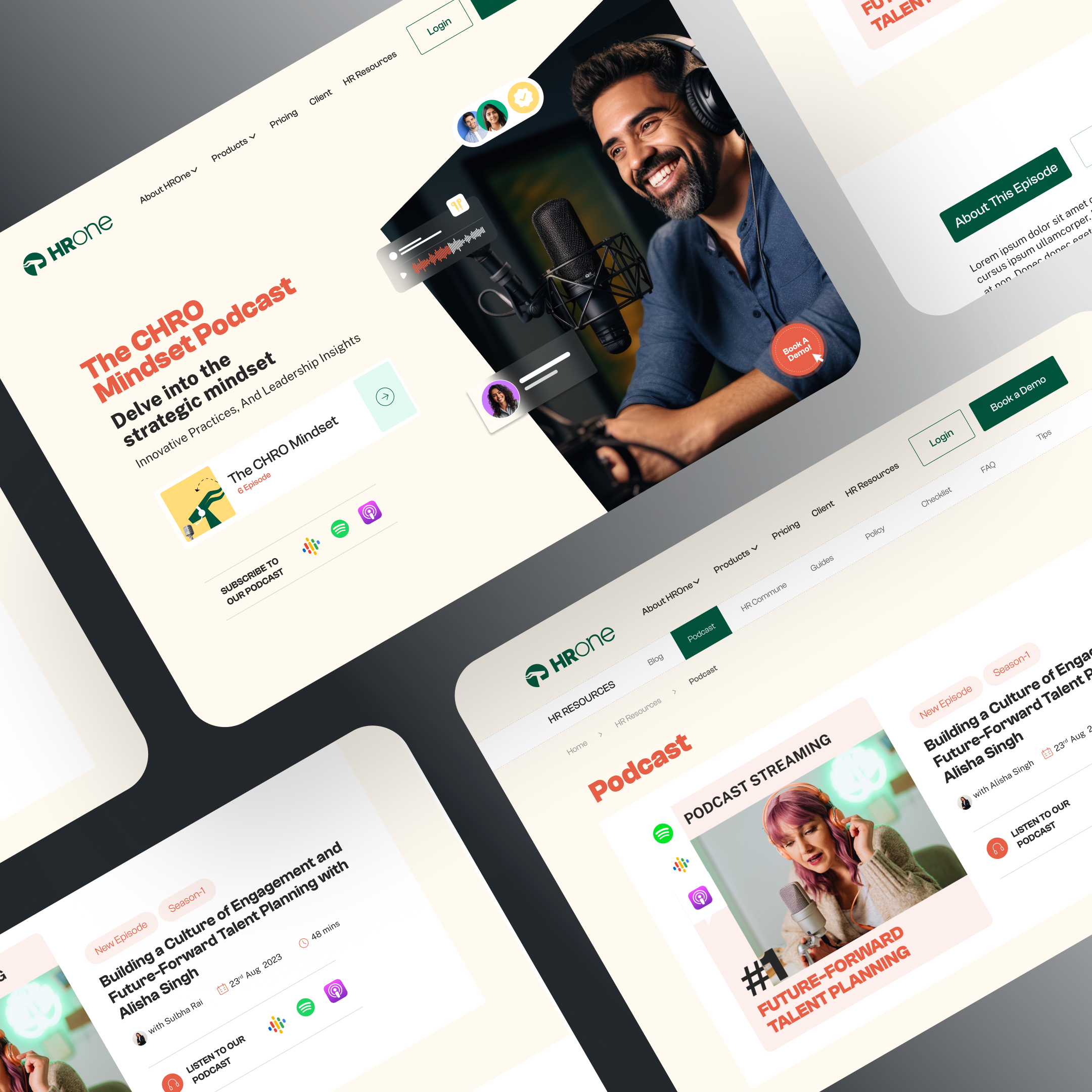 Podcast WebPage UI Design podcast podcast platform podcast ui speaker webpage website design