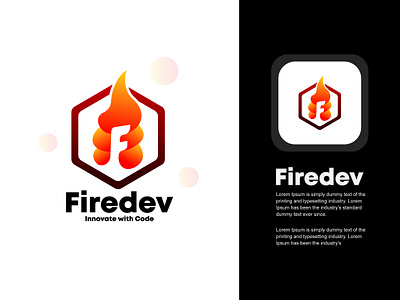 Firedev ai app application branding creative logo design f letter logo f logo fire fire logo gradient logo logo logo design modern logo software tech logo technology logo ui web website