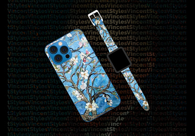 Almond Blossoms phone case & watch band branding