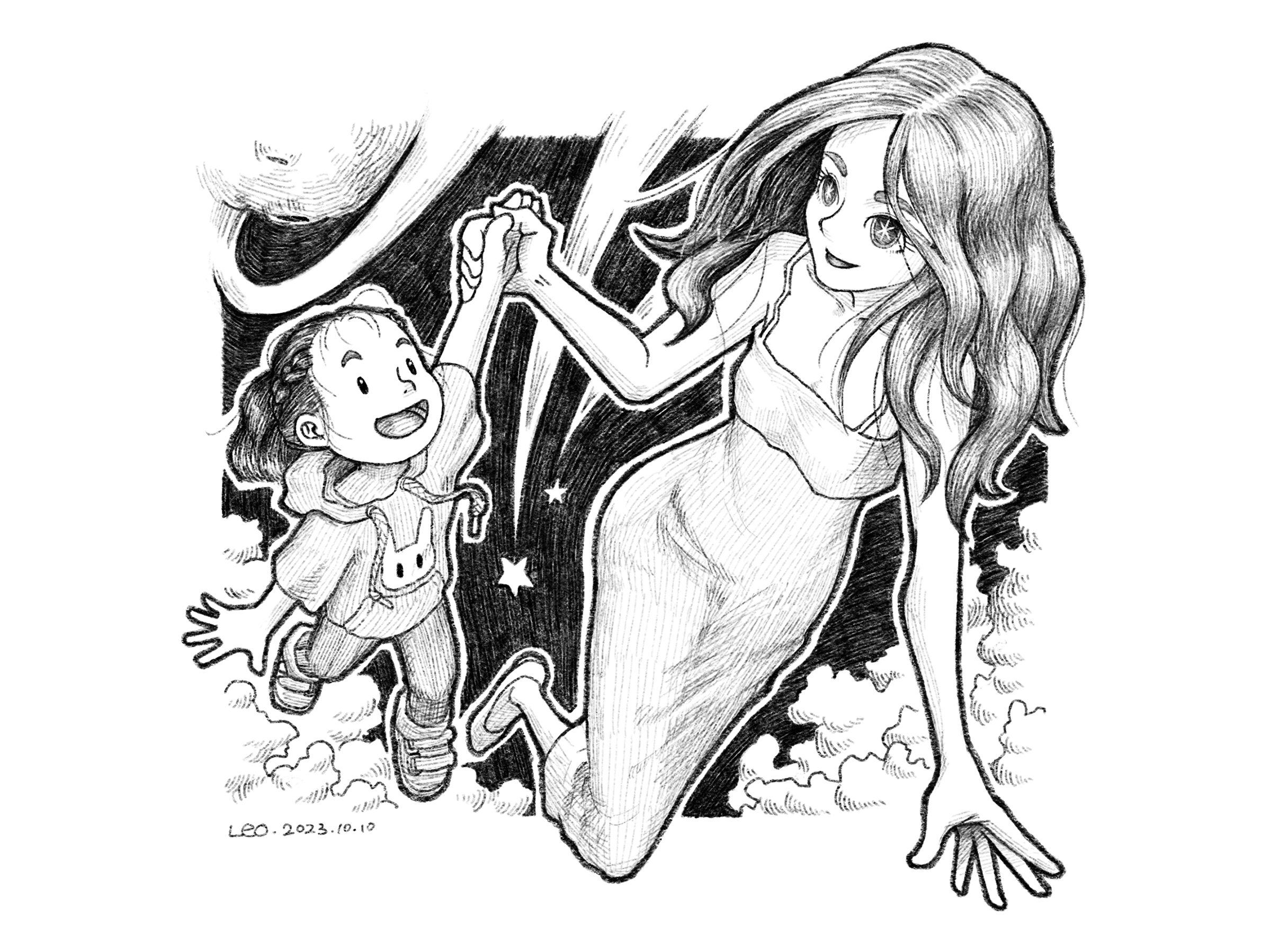 To someone character illustration sketch