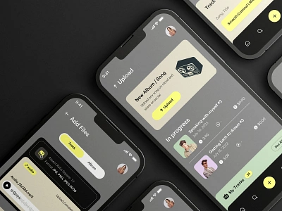 App UI agency ai ai music app app design app ui branding clean design mobile app mobile application product design product development typography ui ui ux upload music user experience ux web ui