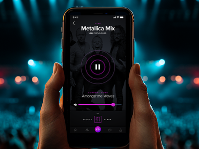 Mixhalo : Live Streaming Audio app concert design interactive interface ios live live audio mixhalo mobile music streaming ui