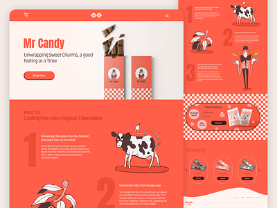 Chocolate Website 🍫 branding design graphic design illustration logo ui ux vector