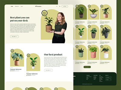 Plantation Website store e-commerce buy e commerce green plant plant store plantation sell tree ui ui design uiux ux ux design web web design website website design yellow