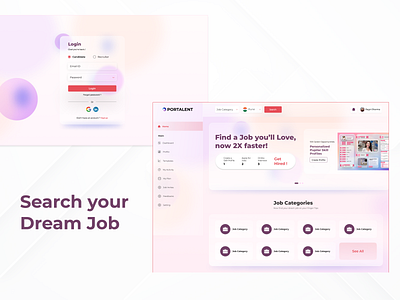 Job portal Website UI Design branding jobportalwebsitedesign ui uiuxdesign