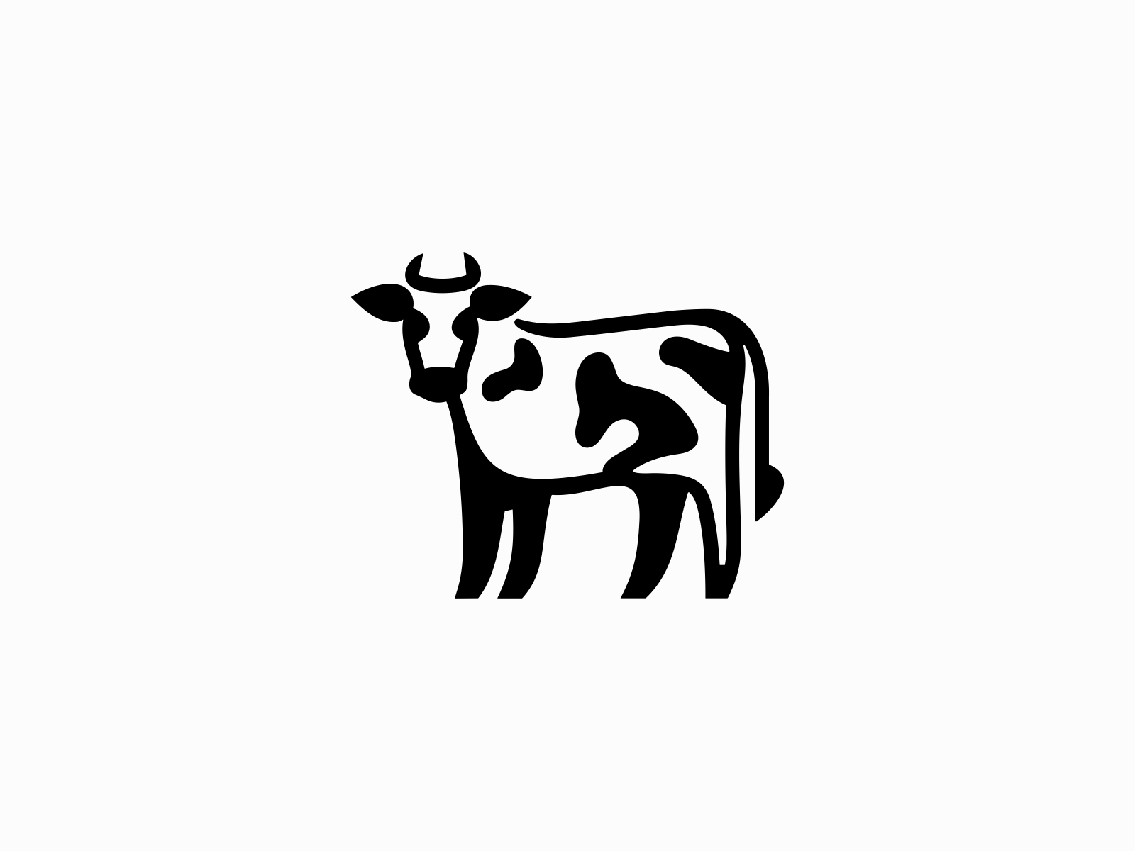 Logo with cow head and white and black colors on Craiyon