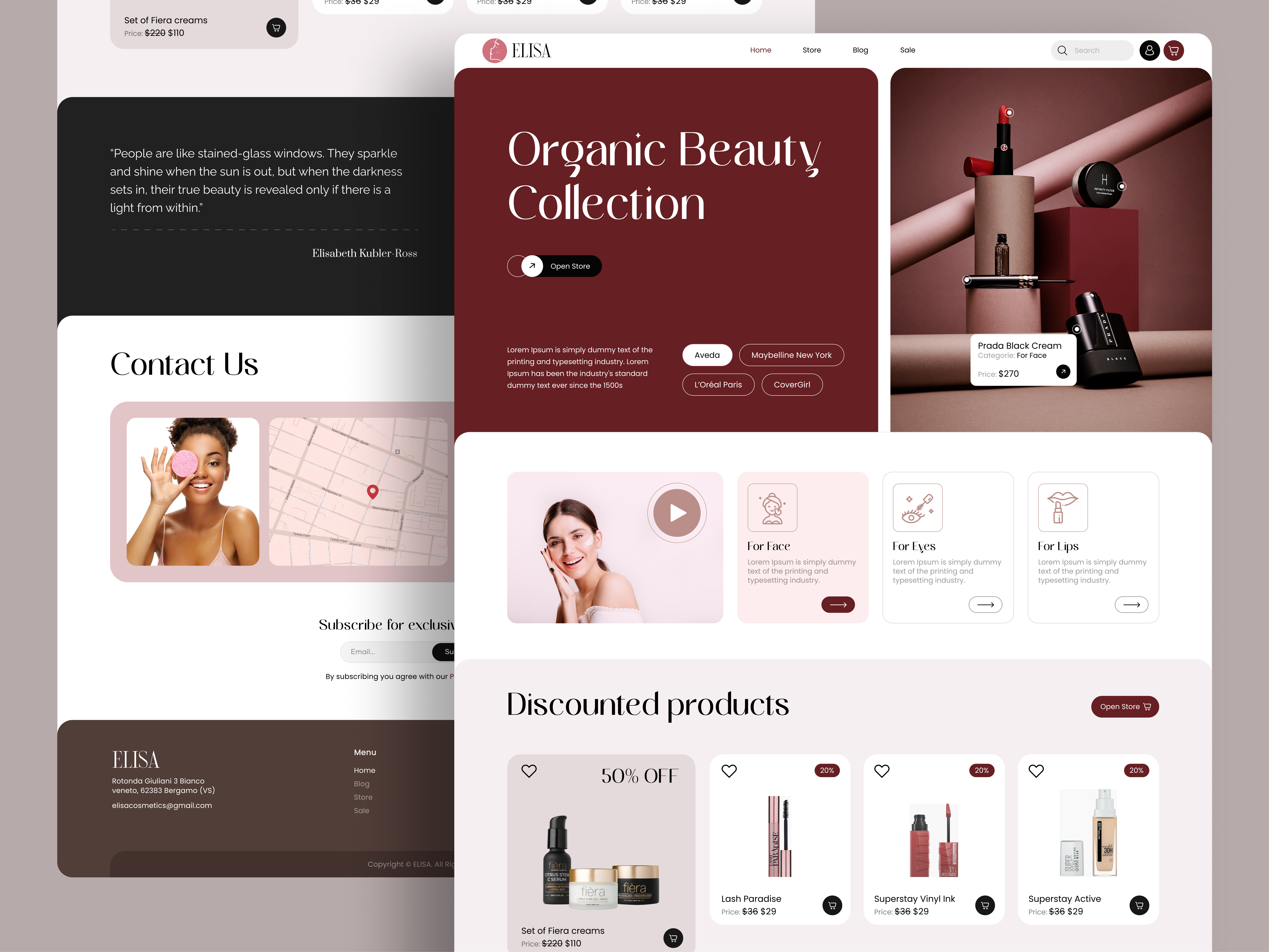 ELISA - Ecommerce Website Design e commerce ecommerce ecommerce webdesign ecommerce website products shop shopify store web web design website