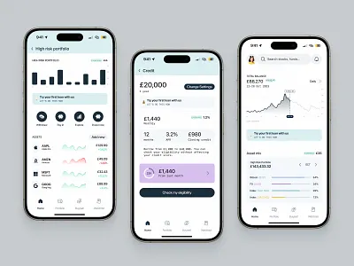 Finance Mobile App banking chart design finance fintech investment minimal mobile mobileapp spending ui uiux
