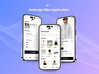 E-commerce solution for Nike app animation app application branding bright colors clothes shop design e comm e commerce figma graphic design logo minimal shop typography ui ui design user experience ux ux design