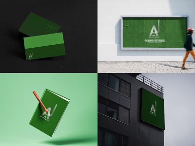 AJ aj logo anuj design graphic design graphic designing logo mockups photoshop
