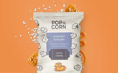 Pop the Corn - Branding brand design brand identity branding corn logo packaging design pop popcorn popcorn packaging product design snack snack packaging visual identity