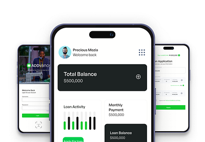 ADDvance Mockup app branding design graphic design loan app logo typography ui ux