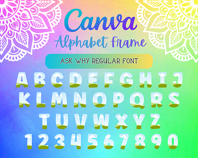 Canva Alphabet Font Frames - Ask Why alphabet branding canva design font frame frames graphic design logo