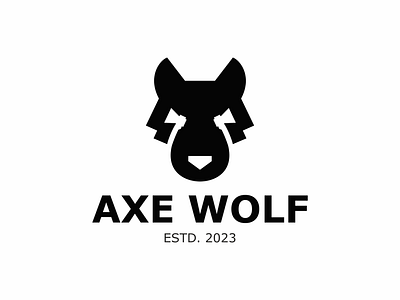 Axe Wolf axe logo wolf