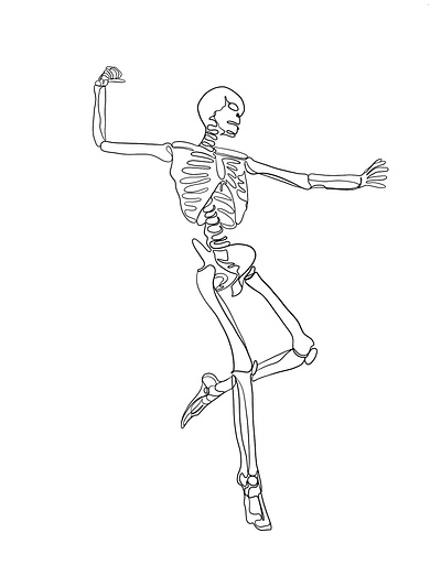 Skeleton design graphic design illustration