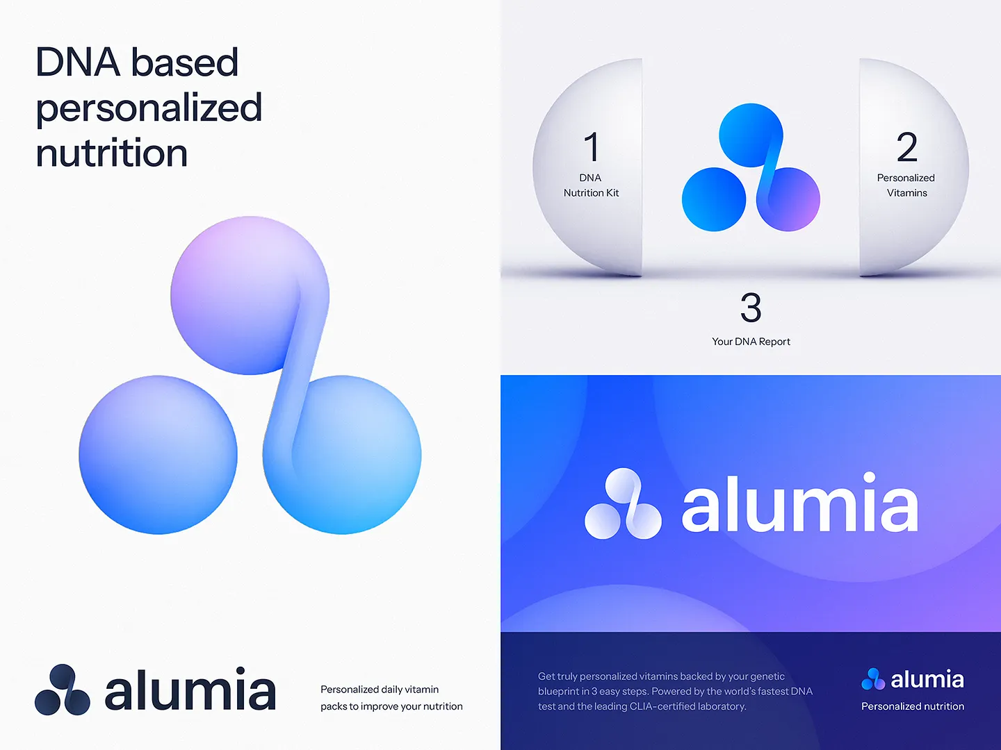 Innovative Nutrition Website Design: Alumia Branding Identity