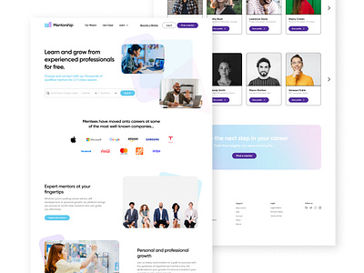 Mentorship adplist clean gradient mentee mentor mentorship minimal pastel ui ux web web design