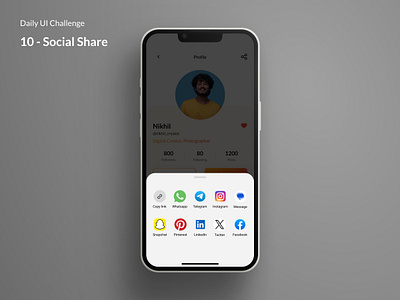 Daily UI Challenge 10 - Social Share dailyui dailyuichallenge design ui uidesign ux ux design
